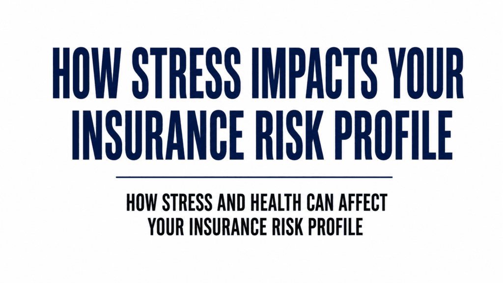 How Stress Impacts Your Insurance Risk Profile