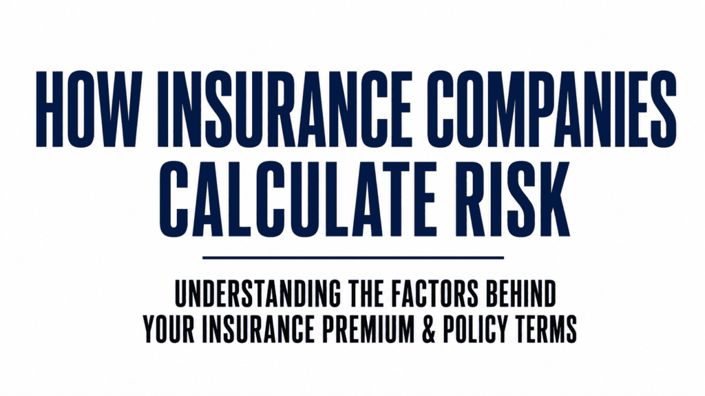 How Insurance Companies Calculate Risk