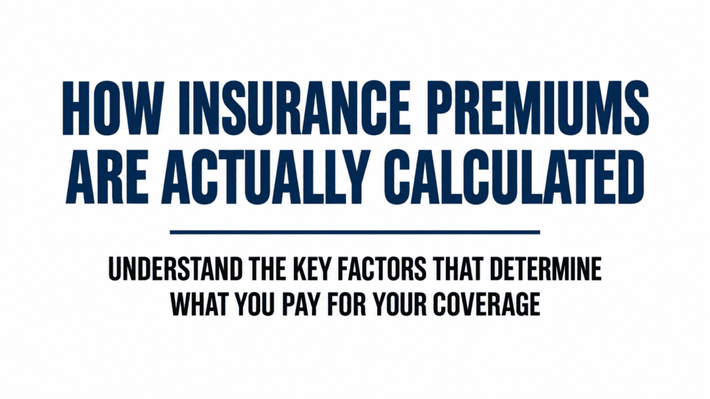 How Insurance Premium Is Actually Calculated