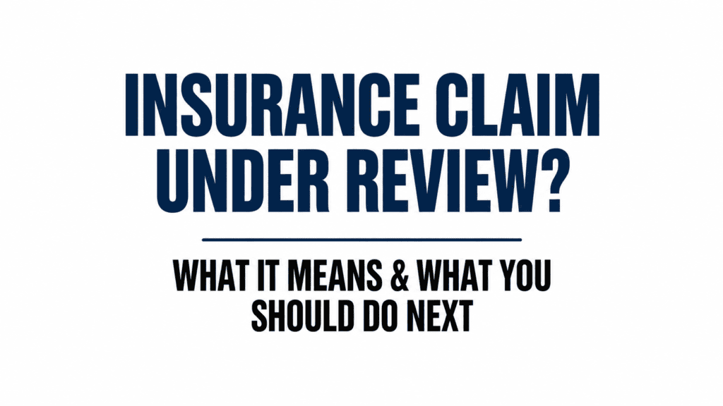 What Happens If Your Insurance Claim Is Under Review?